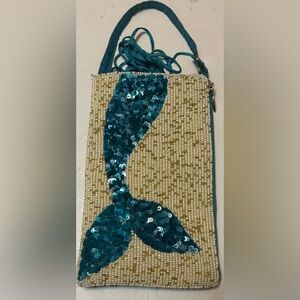 Bamboo Trading Co Mermaid Tail Cell Phone/Club Bag w/separate side zipper pocket